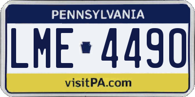 PA license plate LME4490