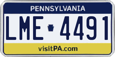 PA license plate LME4491