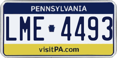PA license plate LME4493