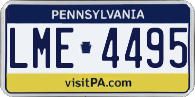 PA license plate LME4495
