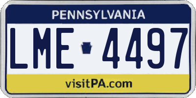 PA license plate LME4497