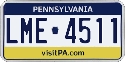 PA license plate LME4511