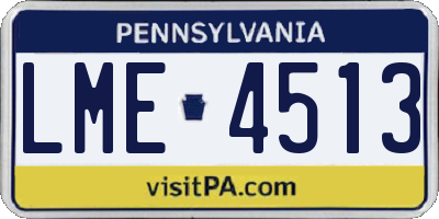 PA license plate LME4513