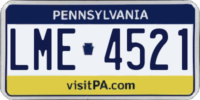 PA license plate LME4521