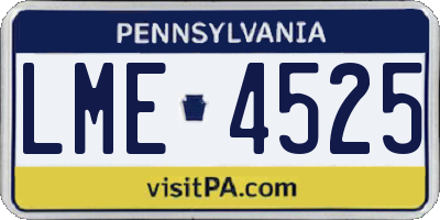 PA license plate LME4525