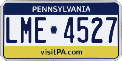 PA license plate LME4527