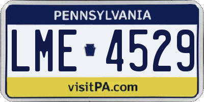PA license plate LME4529