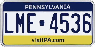 PA license plate LME4536