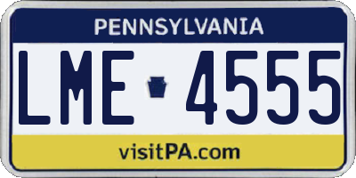 PA license plate LME4555