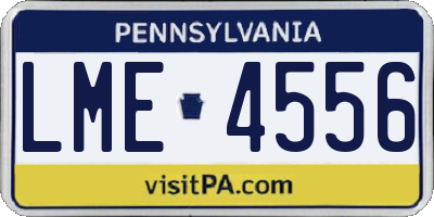 PA license plate LME4556
