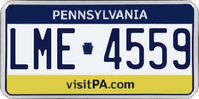 PA license plate LME4559