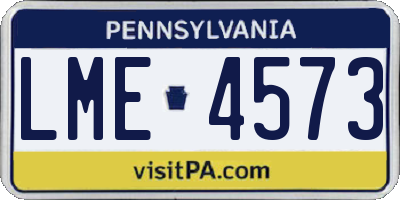 PA license plate LME4573