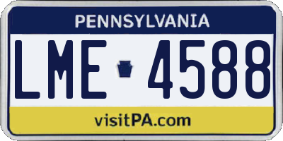 PA license plate LME4588