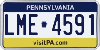 PA license plate LME4591