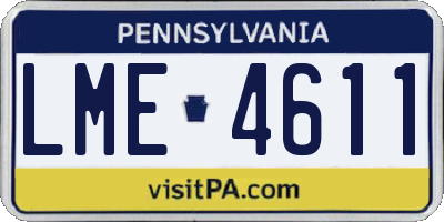 PA license plate LME4611
