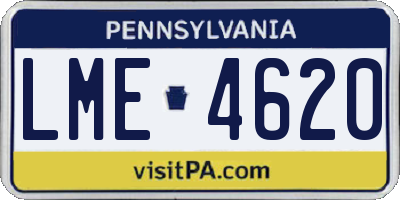 PA license plate LME4620