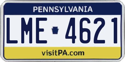 PA license plate LME4621