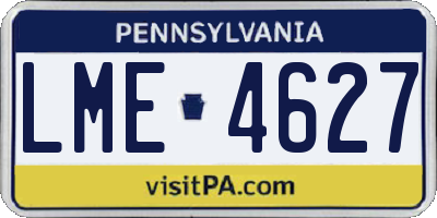 PA license plate LME4627