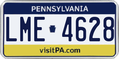 PA license plate LME4628