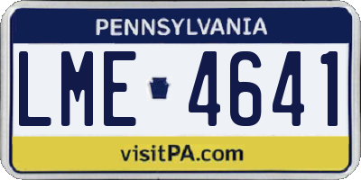 PA license plate LME4641