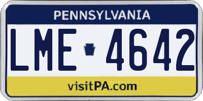 PA license plate LME4642