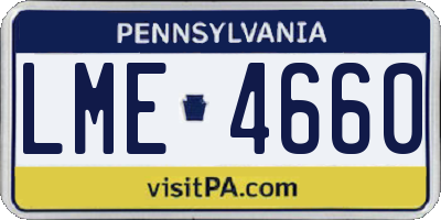 PA license plate LME4660