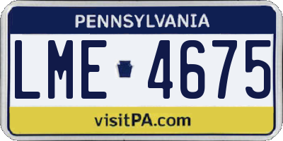 PA license plate LME4675