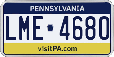 PA license plate LME4680