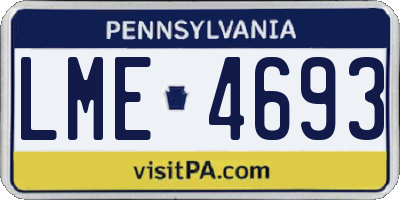 PA license plate LME4693