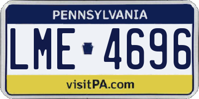 PA license plate LME4696