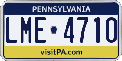 PA license plate LME4710