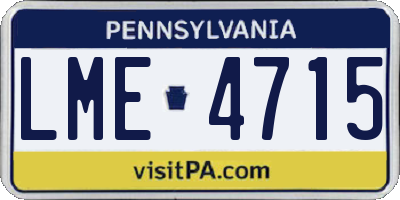 PA license plate LME4715