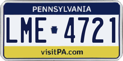 PA license plate LME4721