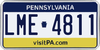 PA license plate LME4811