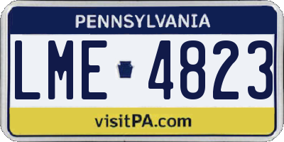 PA license plate LME4823