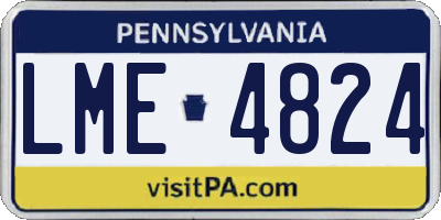 PA license plate LME4824