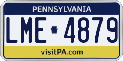 PA license plate LME4879