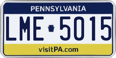 PA license plate LME5015