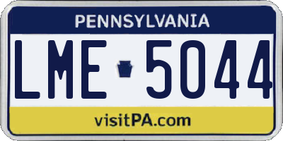 PA license plate LME5044