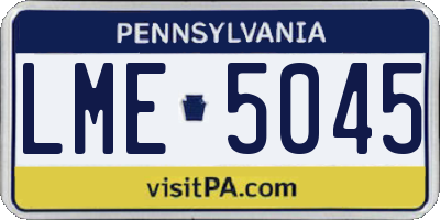 PA license plate LME5045