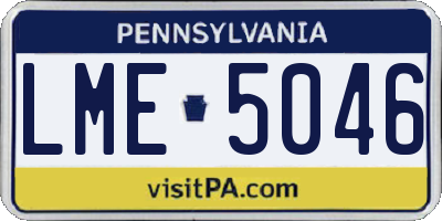 PA license plate LME5046