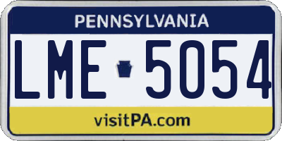 PA license plate LME5054