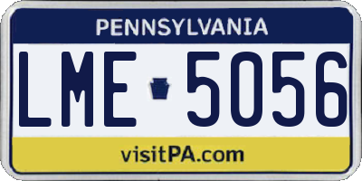 PA license plate LME5056