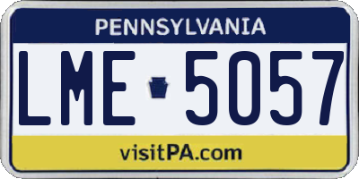 PA license plate LME5057
