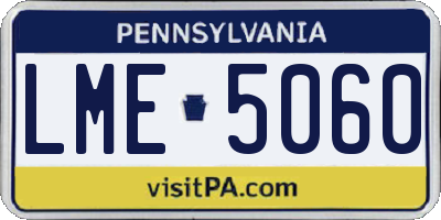 PA license plate LME5060