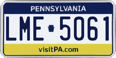 PA license plate LME5061