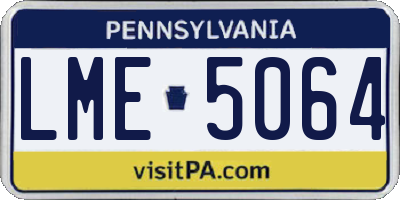 PA license plate LME5064
