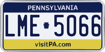 PA license plate LME5066