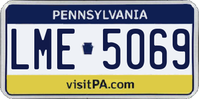 PA license plate LME5069