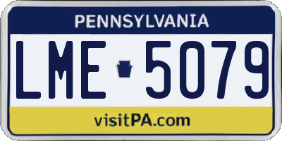 PA license plate LME5079
